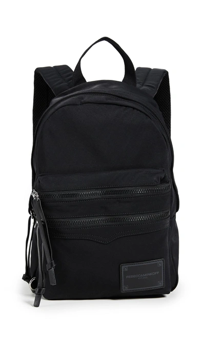Shop Rebecca Minkoff Nylon Medium Backpack In Black