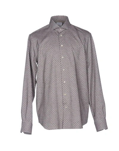 Shop Emanuel Berg Patterned Shirt In Grey