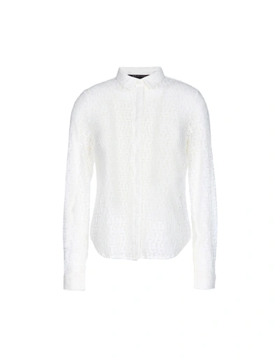 Shop Armani Exchange Lace Shirts & Blouses In White
