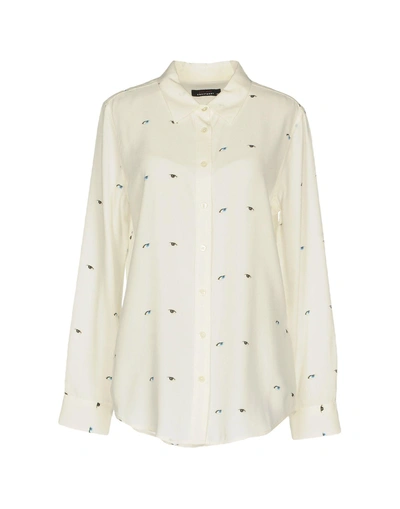 Shop Kate Moss Equipment Silk Shirts & Blouses In Ivory