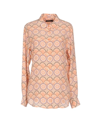 Shop Kate Moss Equipment Patterned Shirts & Blouses In Salmon Pink