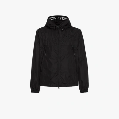 Shop Moncler Massereau Logo Hooded Jacket In Black