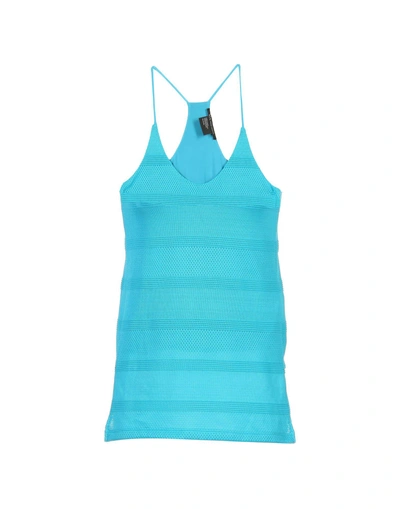 Shop Armani Exchange Top In Turquoise