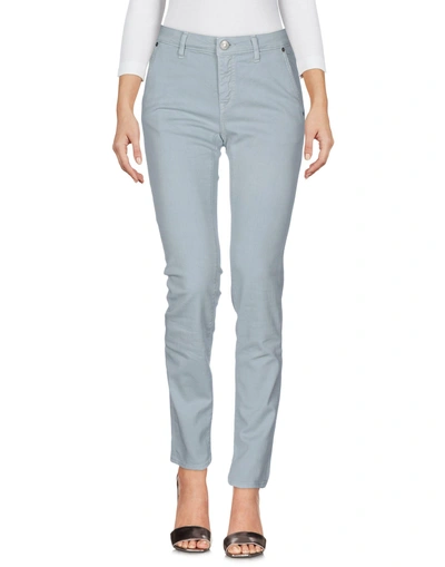 Shop Care Label Woman Denim Pants Light Grey Size 27 Cotton, Elastane