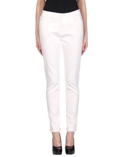 Shop Armani Exchange Denim Pants In White