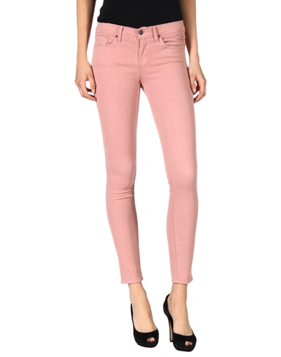 Shop Iris & Ink Denim Pants In Pastel Pink