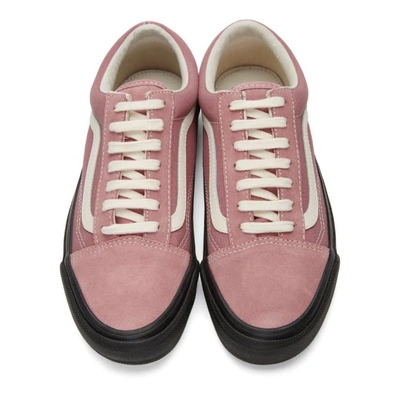 Shop Vans Pink And Black Og Old Skool Lx Sneakers In Ashrse.blk