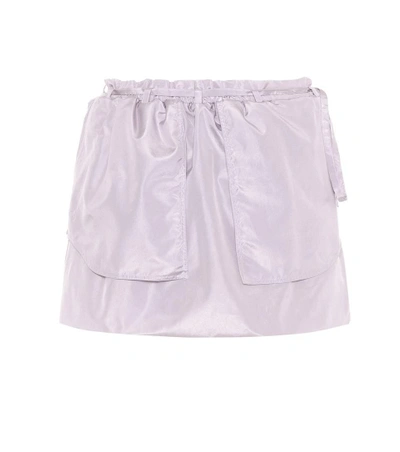 Shop Valentino Silk Tie-waist Skirt In Pink