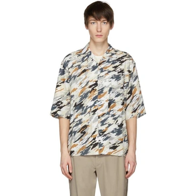 Shop Lemaire Multicolor Convertible Collar Shirt In 150.multi