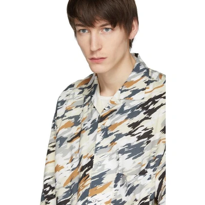 Shop Lemaire Multicolor Convertible Collar Shirt In 150.multi