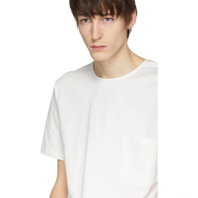 Shop Lemaire White Pocket T-shirt In 000.chlk