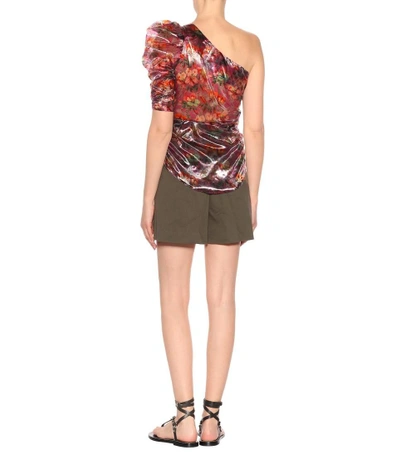Shop Isabel Marant Omi One-shoulder Top In Multicoloured