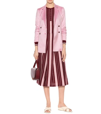 Shop Gabriela Hearst Cashmere And Silk Skirt In Purple