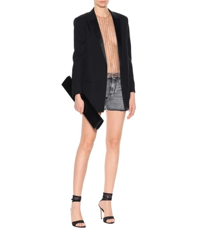 Shop Saint Laurent Virgin Wool Tuxedo Jacket In Female