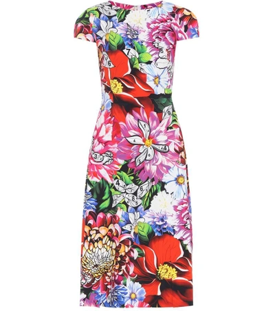 Shop Mary Katrantzou Osmond Floral-printed Crêpe Dress In Multicoloured