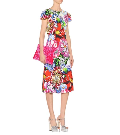 Shop Mary Katrantzou Osmond Floral-printed Crêpe Dress In Multicoloured