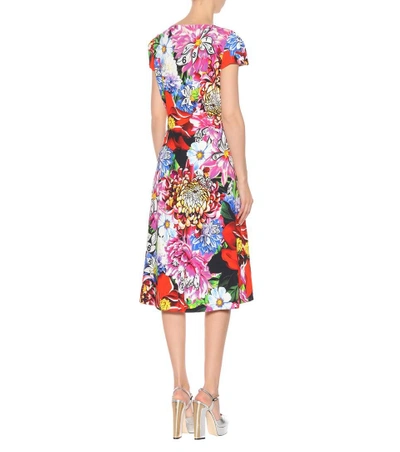 Shop Mary Katrantzou Osmond Floral-printed Crêpe Dress In Multicoloured