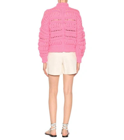 Shop Isabel Marant Zoe Cotton-blend Sweater In Pink