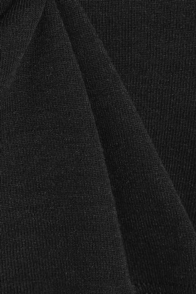 Shop Hanro Merino Wool And Silk-blend Camisole In Black