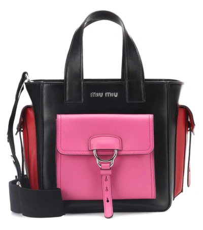 Shop Miu Miu Leather Shoulder Bag