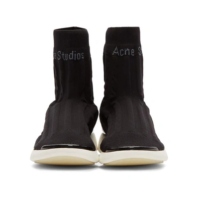 Shop Acne Studios Black Batilda As Sock High-top Sneakers In Blk/wht