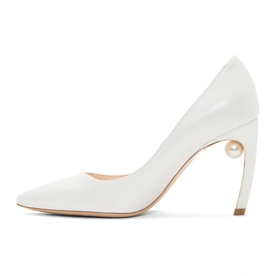 Shop Nicholas Kirkwood White Mira Pearl Heels In White W02