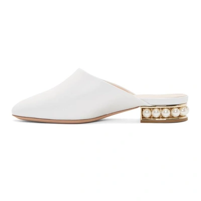 Shop Nicholas Kirkwood White Casati Pearl Slippers In White W02