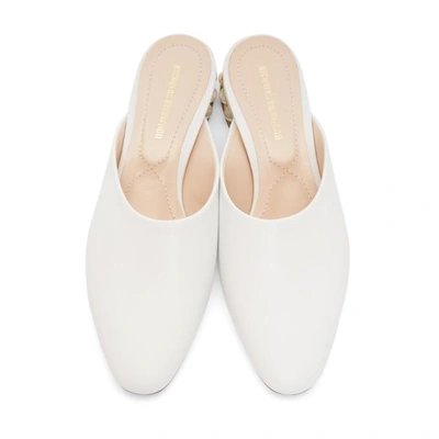 Shop Nicholas Kirkwood White Casati Pearl Slippers In White W02