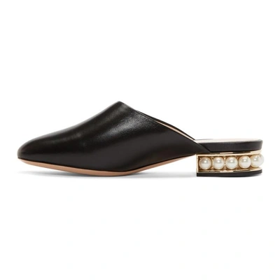 Shop Nicholas Kirkwood Black Casati Pearl Slippers In Black B99