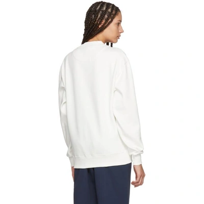 Shop Burberry Off-white Crest Sweatshirt In Off White