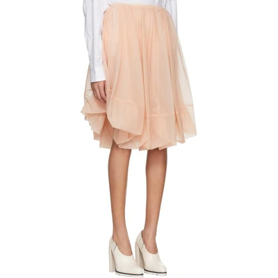 Shop Jil Sander Pink Tulle Skirt In 685 Pink