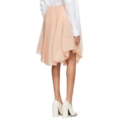 Shop Jil Sander Pink Tulle Skirt In 685 Pink