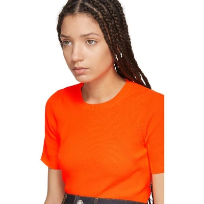 Shop Helmut Lang Orange Essential Pullover