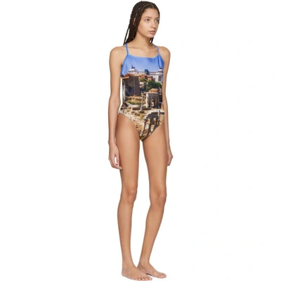 Shop Bless Multicolor Print Crossback Swimsuit In J689 Holida
