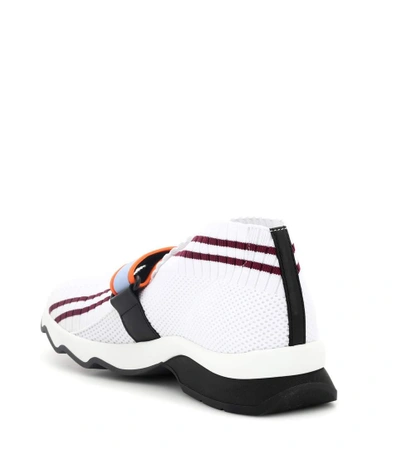 Shop Fendi Mesh Sneakers In White