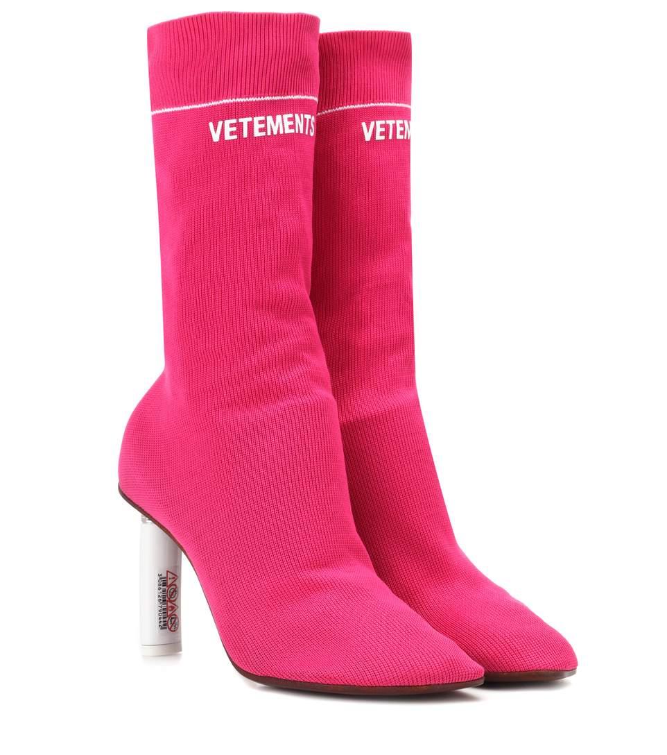 pink vetements boots