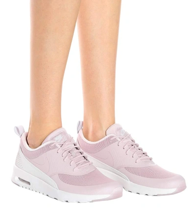 Shop Nike Max Air Thea Lx Leather Sneakers In Pink