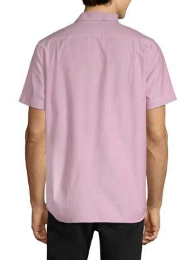 Shop Lacoste Regular-fit Oxford Short-sleeve Shirt In Sierra