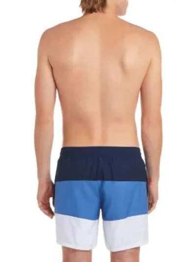 Shop Lacoste Colorblock Classic Shorts In Navy Blue