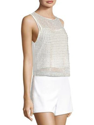 Shop Alice And Olivia Amal Boxy Tank In White