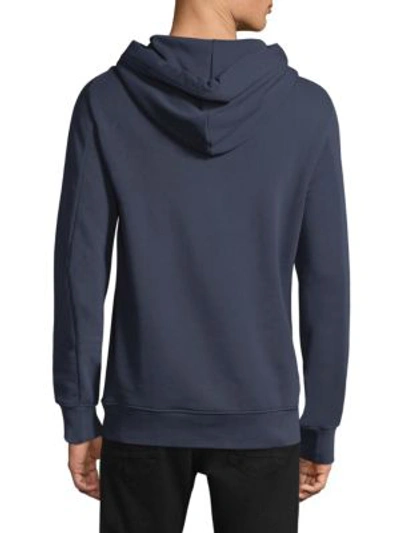 Shop J. Lindeberg Throw Hood Ring Loop Sweatshirt In Navy