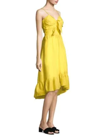 Shop Joie Clorinda Cutout Poplin Dress In Pineapple