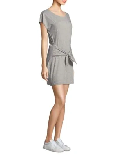 Shop Joie Alyra Tie Waist Tee Dress In Heather Grey