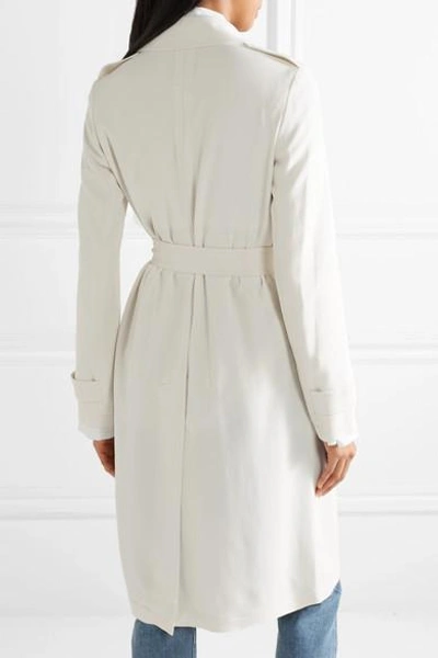 Shop Theory Oaklane Crepe Trench Coat In Ivory