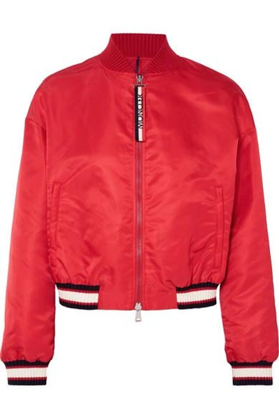 Shop Moncler Satin-shell Bomber Jacket In Red