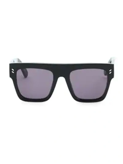 Shop Stella Mccartney 51mm Rectangle Sunglasses In Black