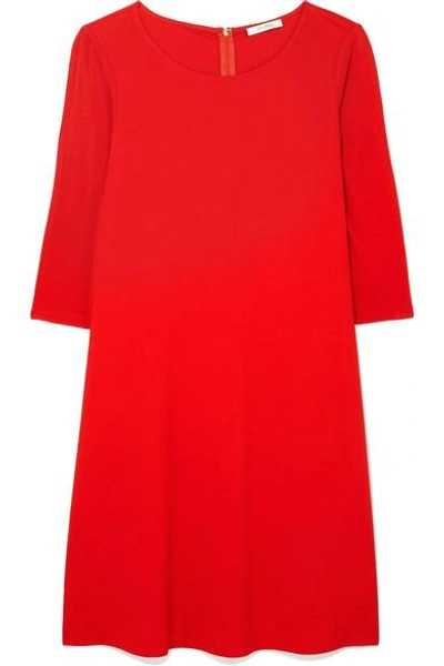 Shop Max Mara Stretch-knit Dress In Red