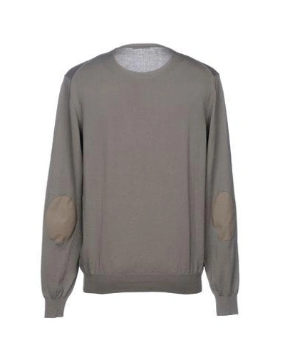 Shop Paolo Pecora Man Sweater Military Green Size L Cotton, Polyester, Polyurethane
