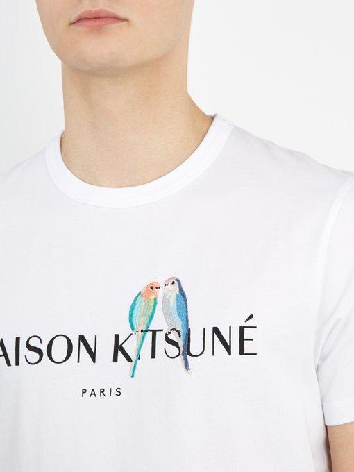 maison kitsune lovebirds sweatshirt