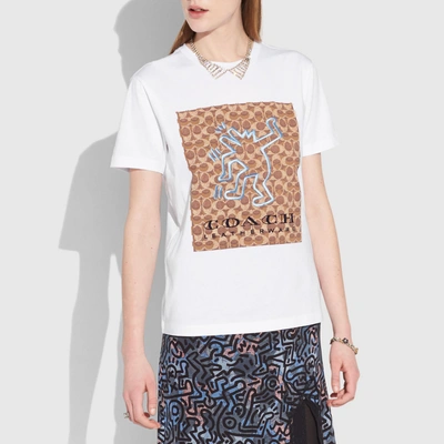 Shop Coach X Keith Haring T-shirt In Optic White